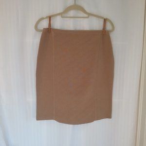 🌞 Joan Vass Cotton Knit Skirt. Camel. Med. New!